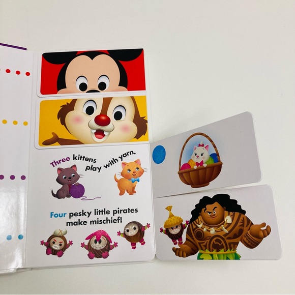 Disney Baby My 123s Book 25 Fun Flaps Mickey Mouse  Pooh Elsa - Picture 4 of 6